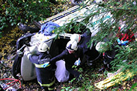 Verkehrsunfall mit eingeklemmter Person